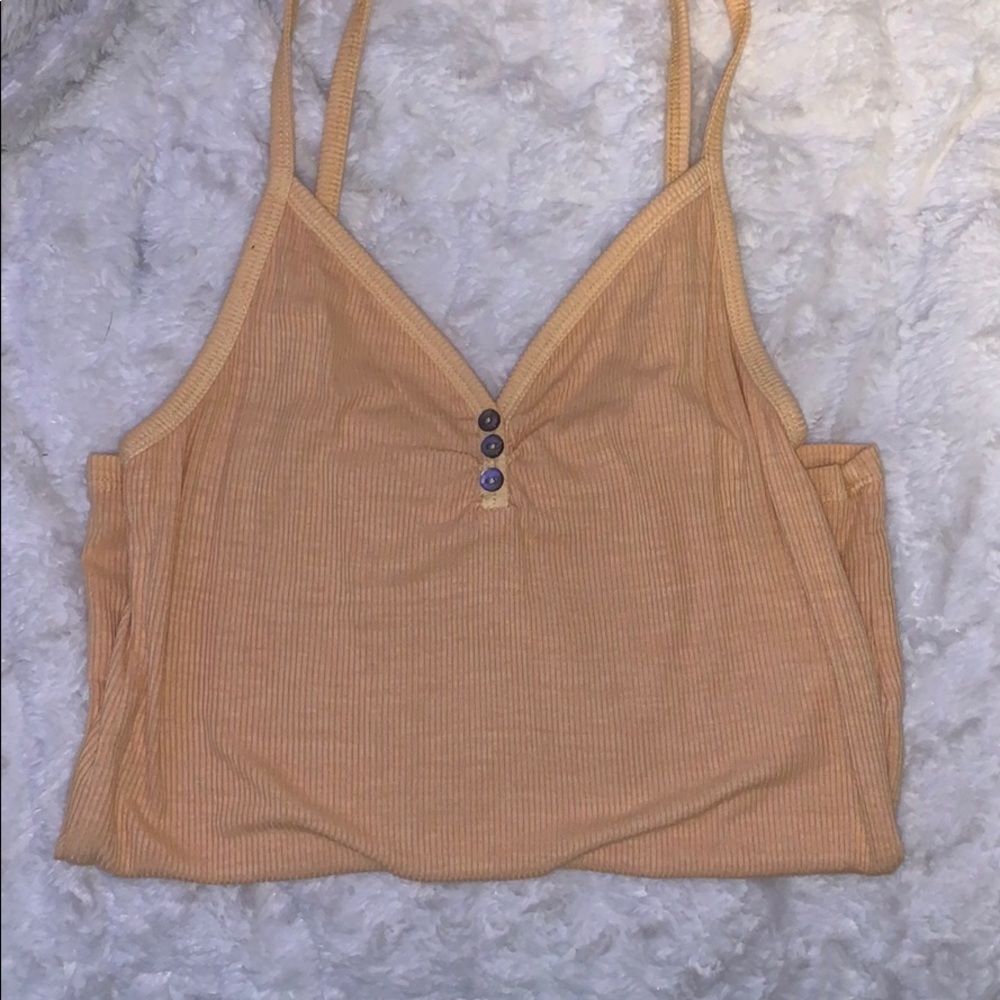 yellow american eagle tank top